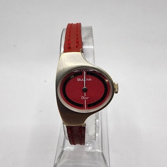 Christian Dior Watch Collaboration Vintage 1970s Ladies Reference 861913 Red - Picture 2 of 13